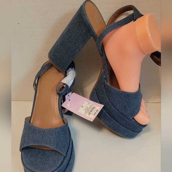 NWT Women's Alessia Platform Heels - Wild Fable Blue size 9.5 - Picture 2 of 11